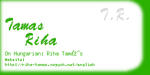 tamas riha business card